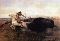バッファローを狩るインディアン インディアン西部アメリカ人 チャールズ マリオン ラッセル